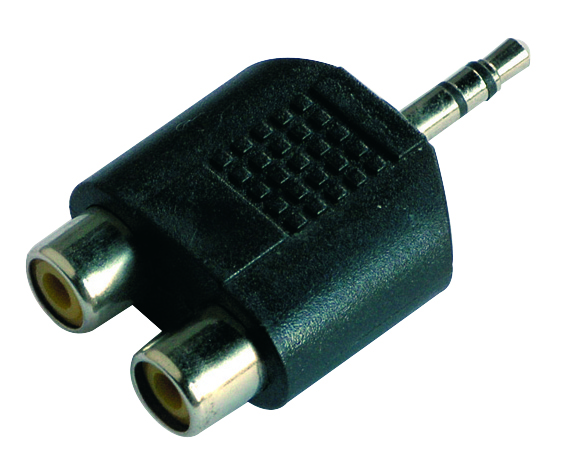 ADAPTATEUR JACK 3,5 ST M //2 RCA FEMELLES