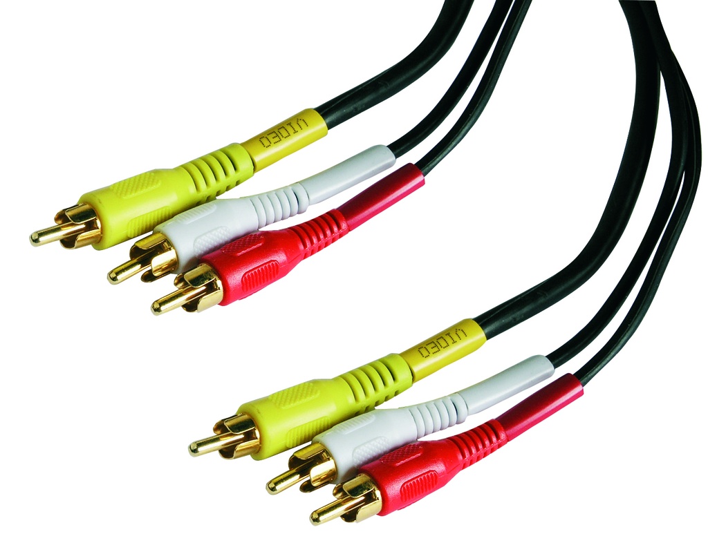 CORDON 3 RCA MÂLE AV /3 RCA MÂLE AV 3 M