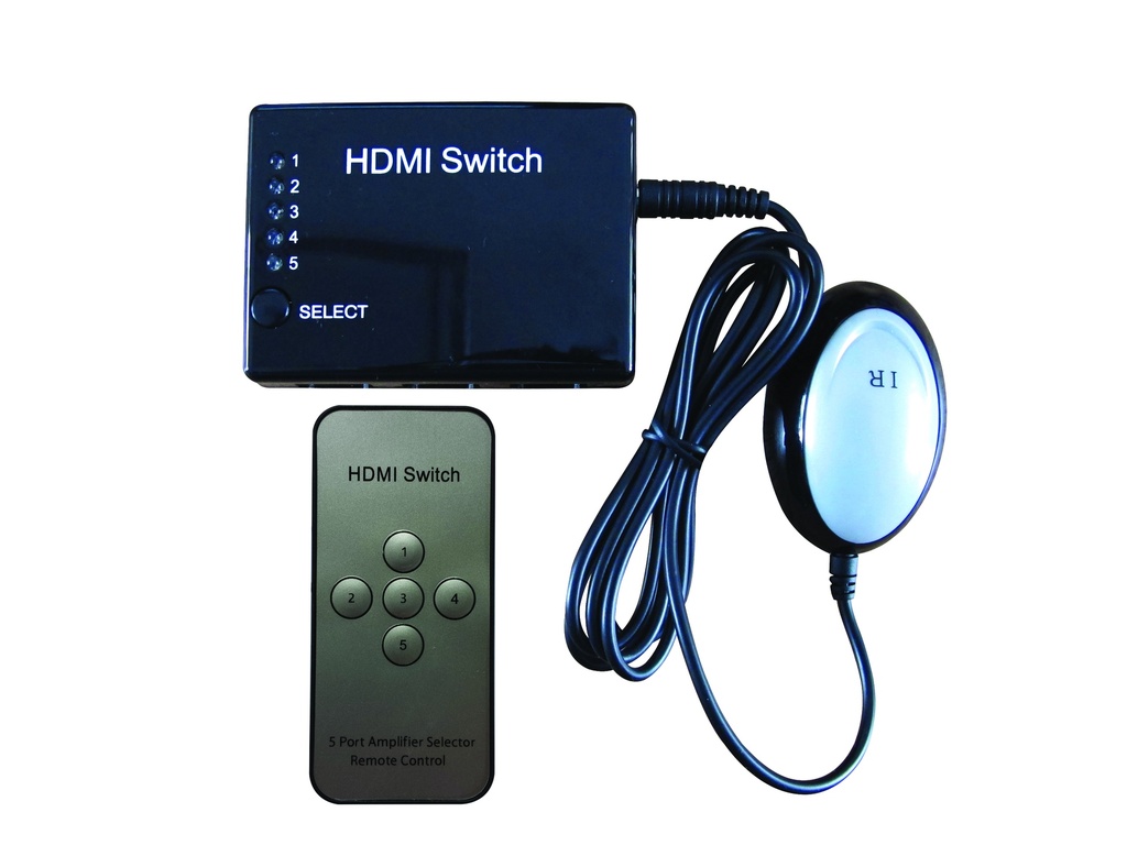 SELECTEUR HDMI 5 ENTREES + TELECOMMANDE