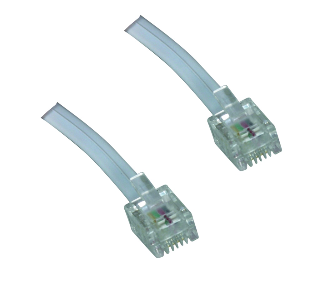 CORDON AVEC FICHES MODULAIRES RJ11 LG 5M