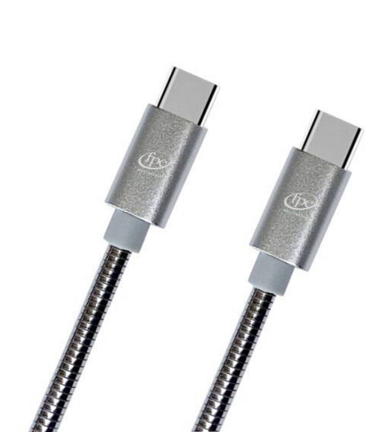 CORDON  USB-C/USB-C - ARGENT