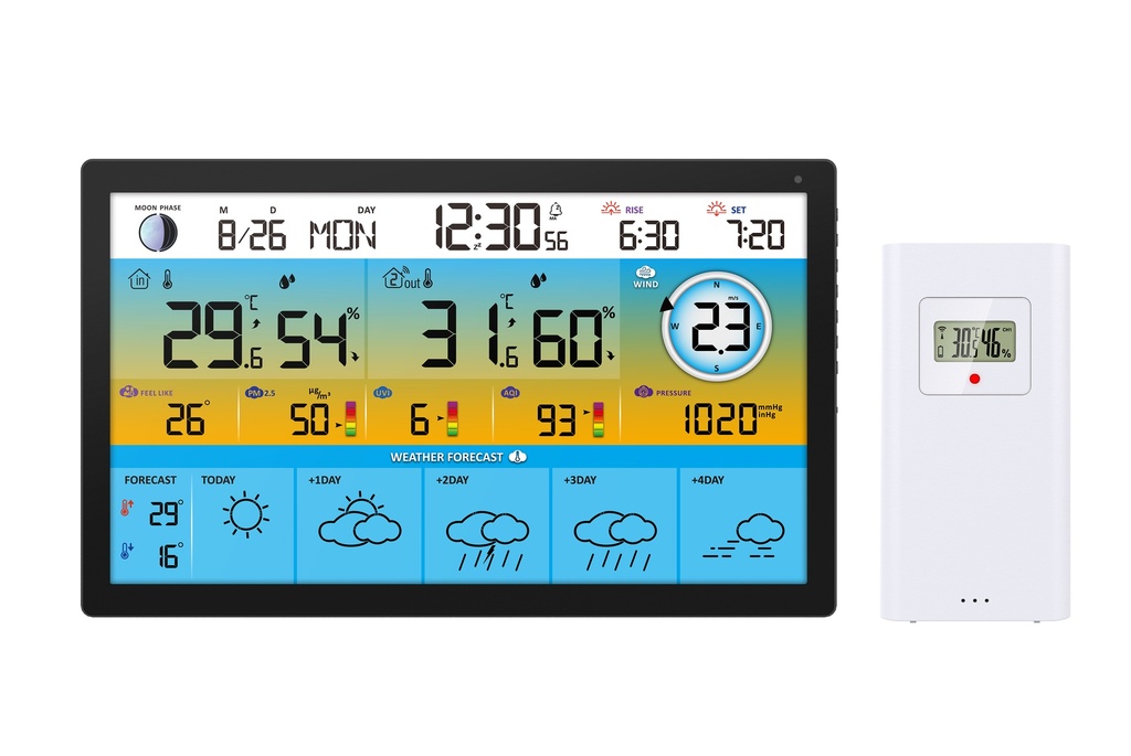 STATION METEO GRAND ECRAN WIFI TUYA