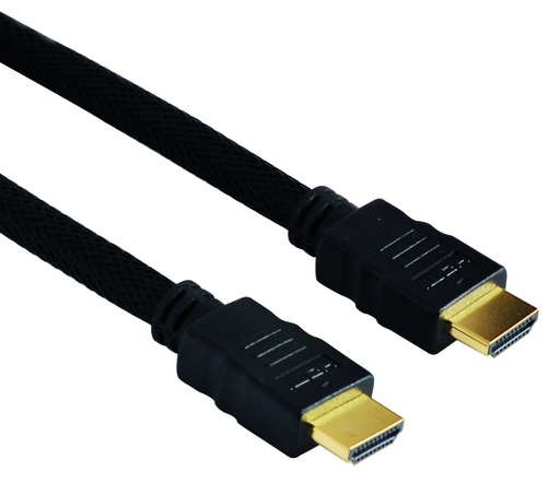 [046021] CORDON HDMI 1M GOLD 1.4 NYLON 28 AWG