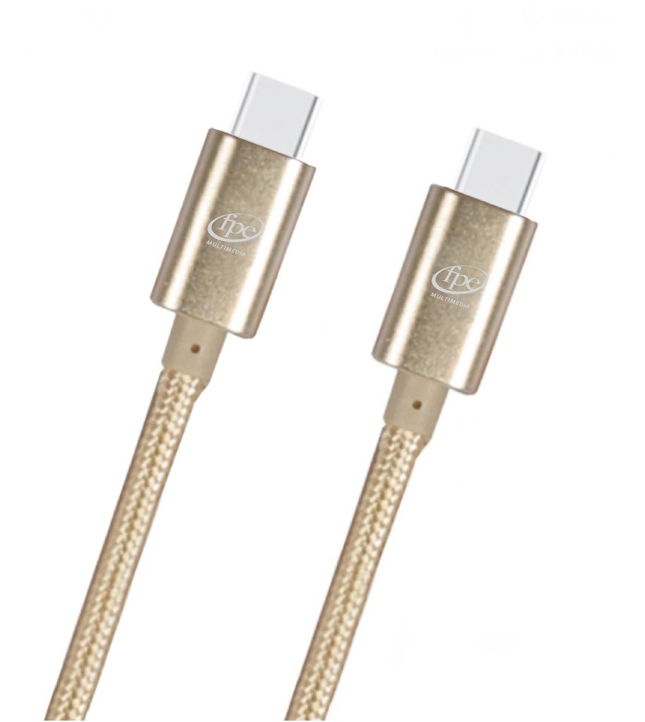 CORDON USB-C/USB-C - DORE - 3M